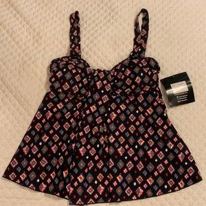 Brand new swim top with bra pads, size 12